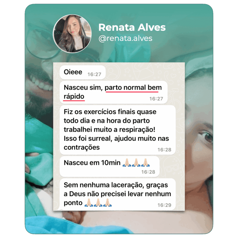 Treina Mamãe da Vanessa Lessa depoimento e resultados prints de alunos